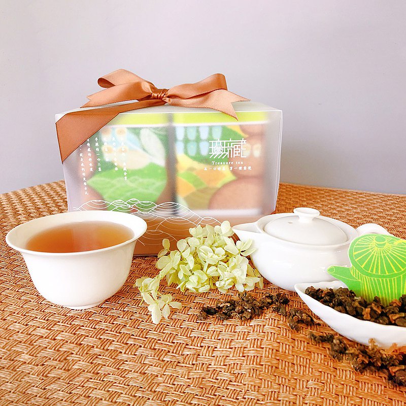 【無藏】阿里山茶2入精美木盒禮—紅綠菁典(紅茶+綠茶)【品牌款】