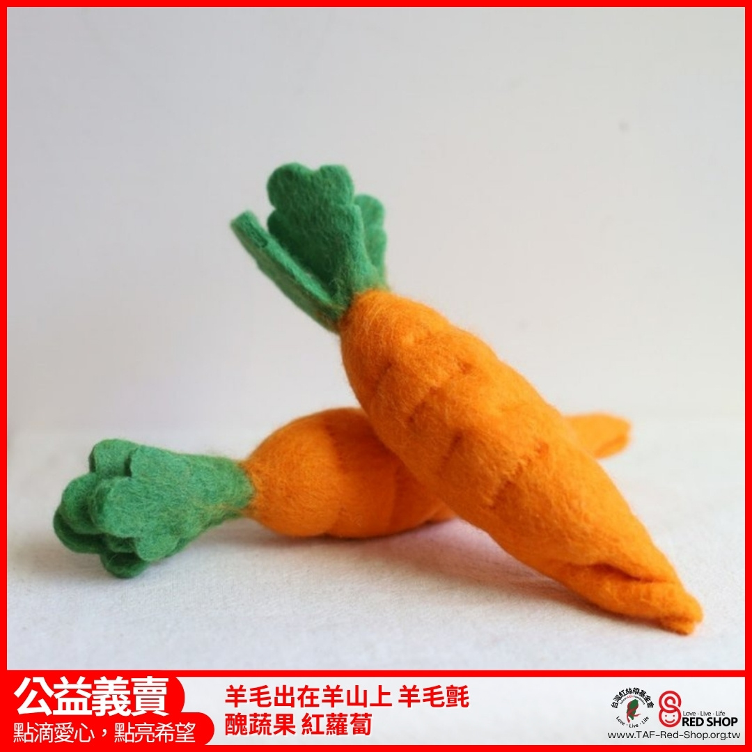 羊毛出在羊山上 羊毛氈 醜蔬果 紅蘿蔔(標題圖檔)
